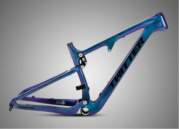 TWITTER Bikes OVERLORD Fahrrad Full Suspension Carbon MTB-Rahmen – Unabhängige Fahrradmarke (Keine Verbindung zur X Social Plattform)